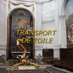 transport de tableau ancien grand format